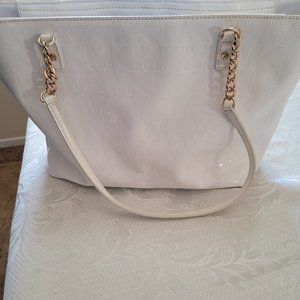 Michael Michael Kors WHITE Patent Leather Jet Setter Tote Bag